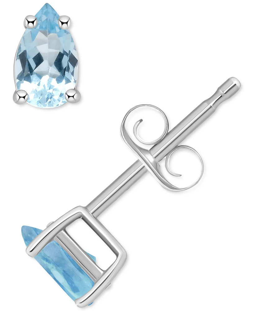 Aquamarine Pear Stud Earrings (1/3 ct. t.w.) 14k Gold