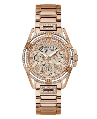 Guess Women's Quartz Rose Gold-Tone Stainless Steel Bracelet Multi-Function Watch 40mm