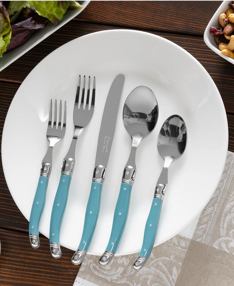 French Home Laguiole 20 Piece Stainless Steel Flatware Set, Service for 4