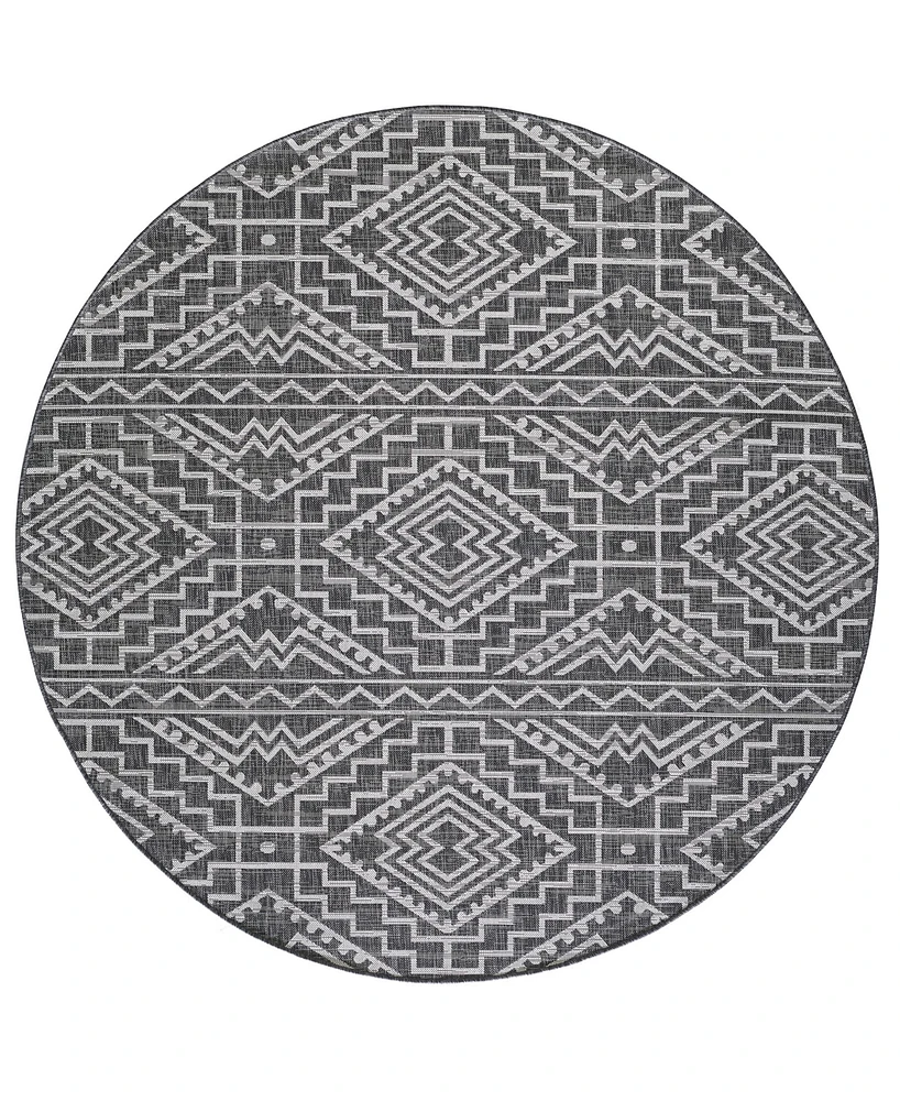 Kas Provo 7'10" x 7'10" Round Outdoor Area Rug