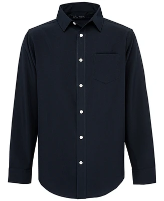 Nautica Big Boys Husky Long Sleeve Performance Woven Shirt