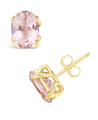 Macy's Morganite (2-1/3 ct. t.w.) Stud Earrings in 14K Yellow Gold