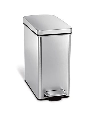 simplehuman 10 Liter Profile Step Bathroom Trash Can with Soft-Close Lid