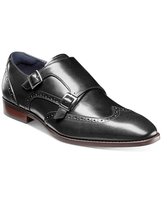 Stacy Adams Men's Karson Wingtip Double-Monk Strap Dress Shoe