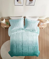 Intelligent Design Brielle Ombre Shaggy Faux Fur 2-Pc. Comforter Set, Twin/Twin Xl