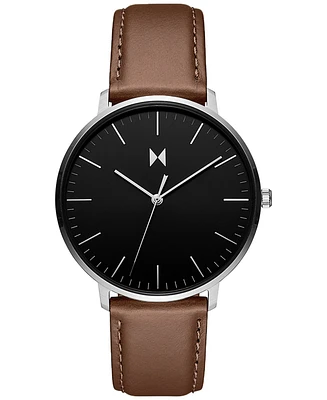 Mvmt Men's Legacy Slim Brown Leather Strap Watch 42mm