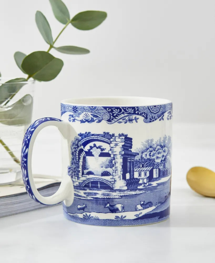 Spode Blue Italian Mugs, Set of 4