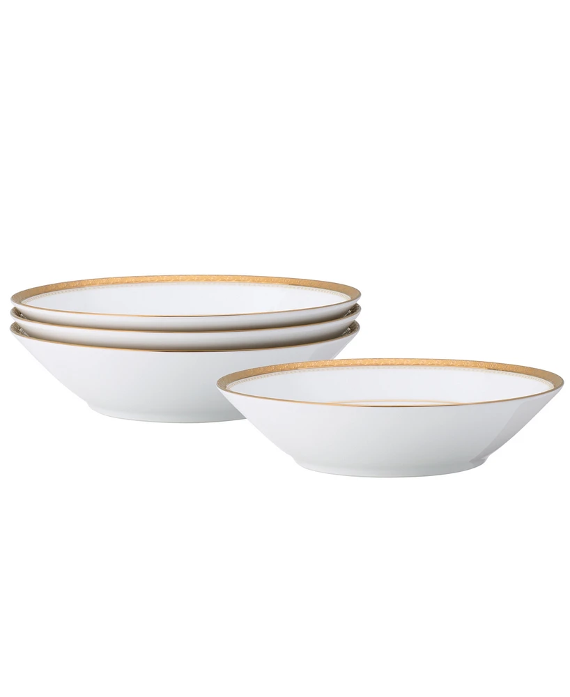 Noritake Charlotta Gold Set of 4 Soup Bowls, Service For 4