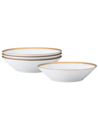 Noritake Charlotta Gold Set of 4 Soup Bowls, Service For 4