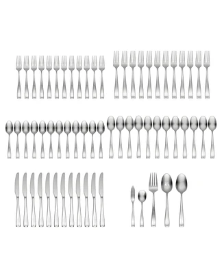 Oneida Satin Moda 65 Piece Flatware Set, Service For 12