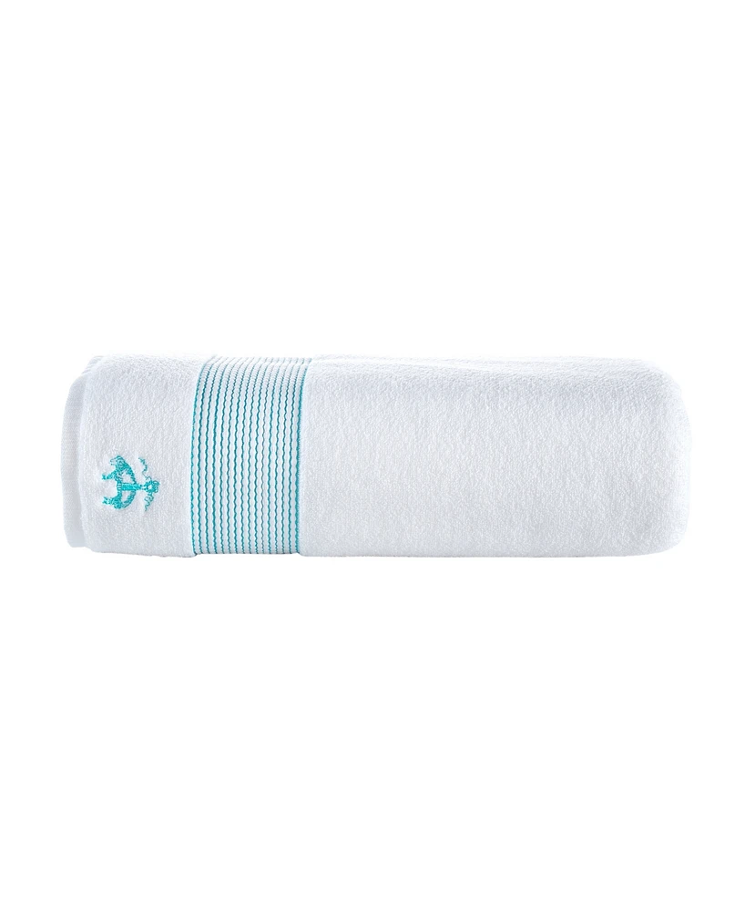Brooks Brothers Rope Stripe Border Turkish Cotton Bath Sheet, 67" x