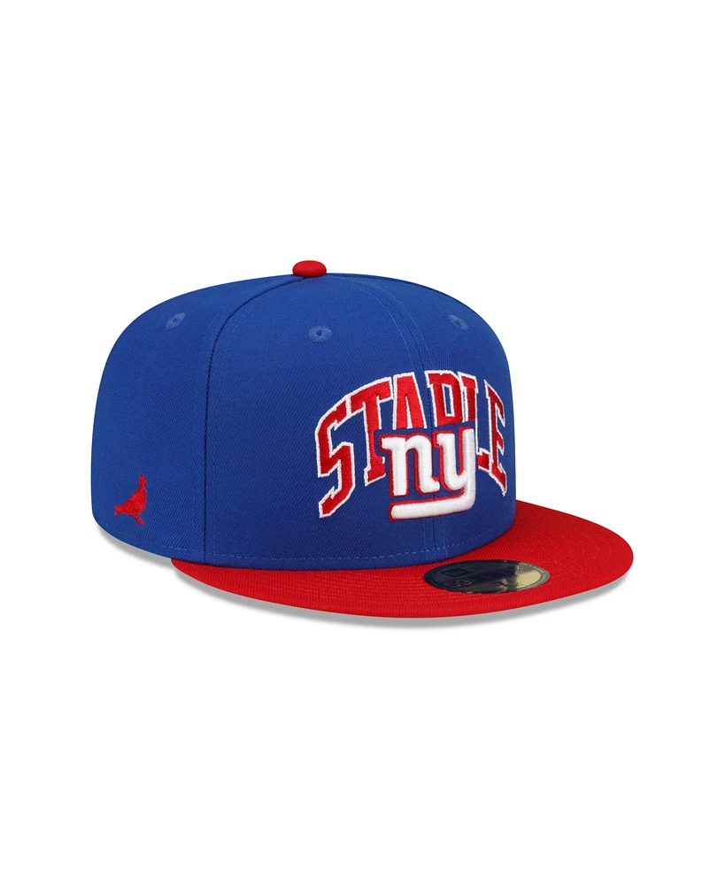Men's New Era X Staple Royal, Red York Giants Pigeon 59Fifty Fitted Hat