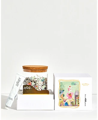 Jiggy Prima Ballerina, Michelle Carlos Decorative Artwork Puzzle Plus Puzzle Glue Kit by Jiggy Puzzles Set, 450 Pieces