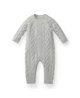 Hope & Henry Baby Boys Organic Cable Knit Sweater Romper