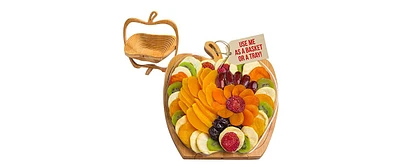 Bonnie & Pop Dried Fruit Apple Tray, Trivet, and Fruit Basket