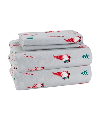 Avanti Printed 100% Brushed Cotton Flannel 4-Pc.Sheet Set