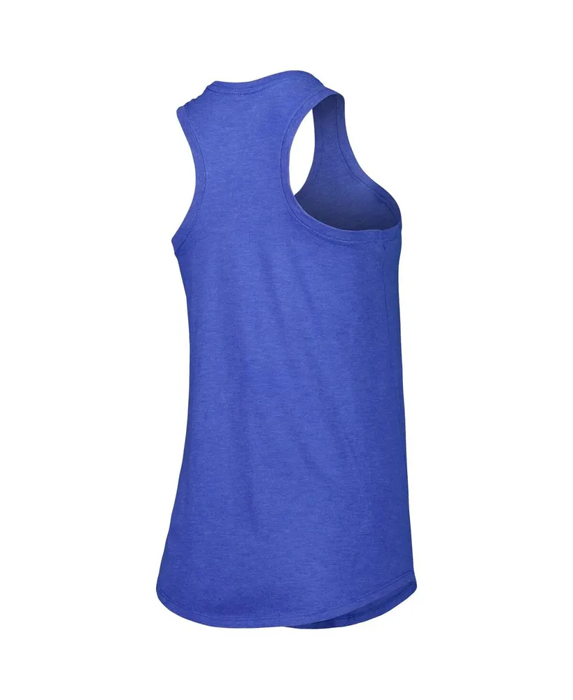 Women's Touch Royal Los Angeles Dodgers Americana Tri-Blend Racerback Tank Top