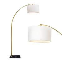 Logan Contemporary Arc Led Floor Lamp with Marble Base (76")