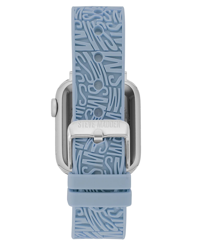 Steve Madden Women's Light Silicone Debossed Swirl Logo Band designed for Apple Watch 42mm (Series 10) & 38/40/41mm