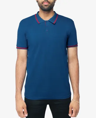 X-Ray Men's Basic Short Sleeve Rib Polo Shirt