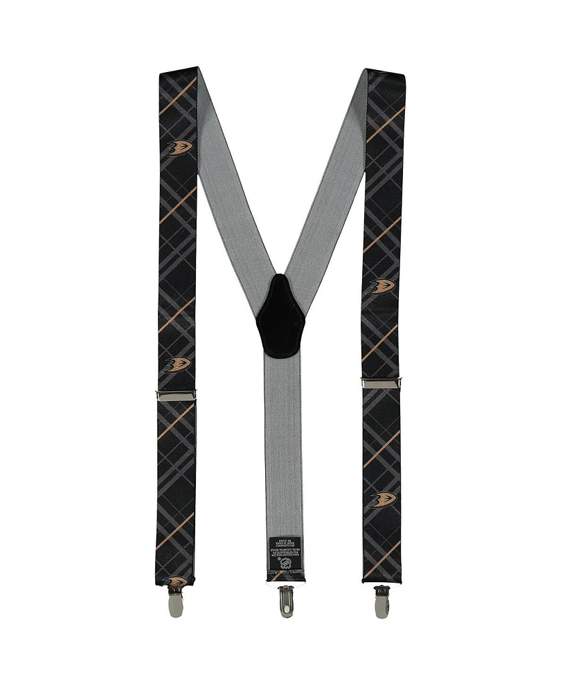 Men's Black Anaheim Ducks Suspenders