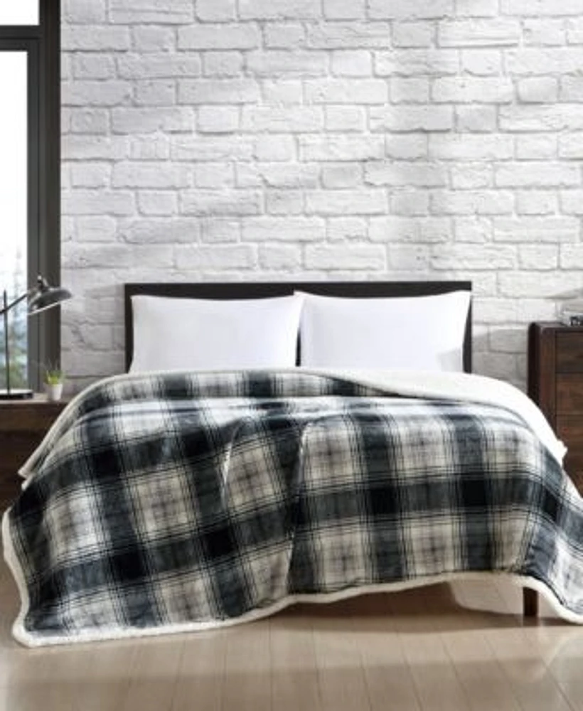 Eddie Bauer Vail Plaid Ultra Soft Plush Fleece Blankets