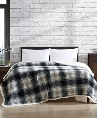 Eddie Bauer Vail Plaid Ultra Soft Plush Fleece Blankets