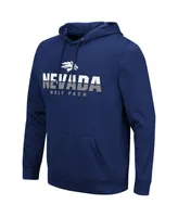 Men's Colosseum Navy Nevada Wolf Pack Lantern Pullover Hoodie
