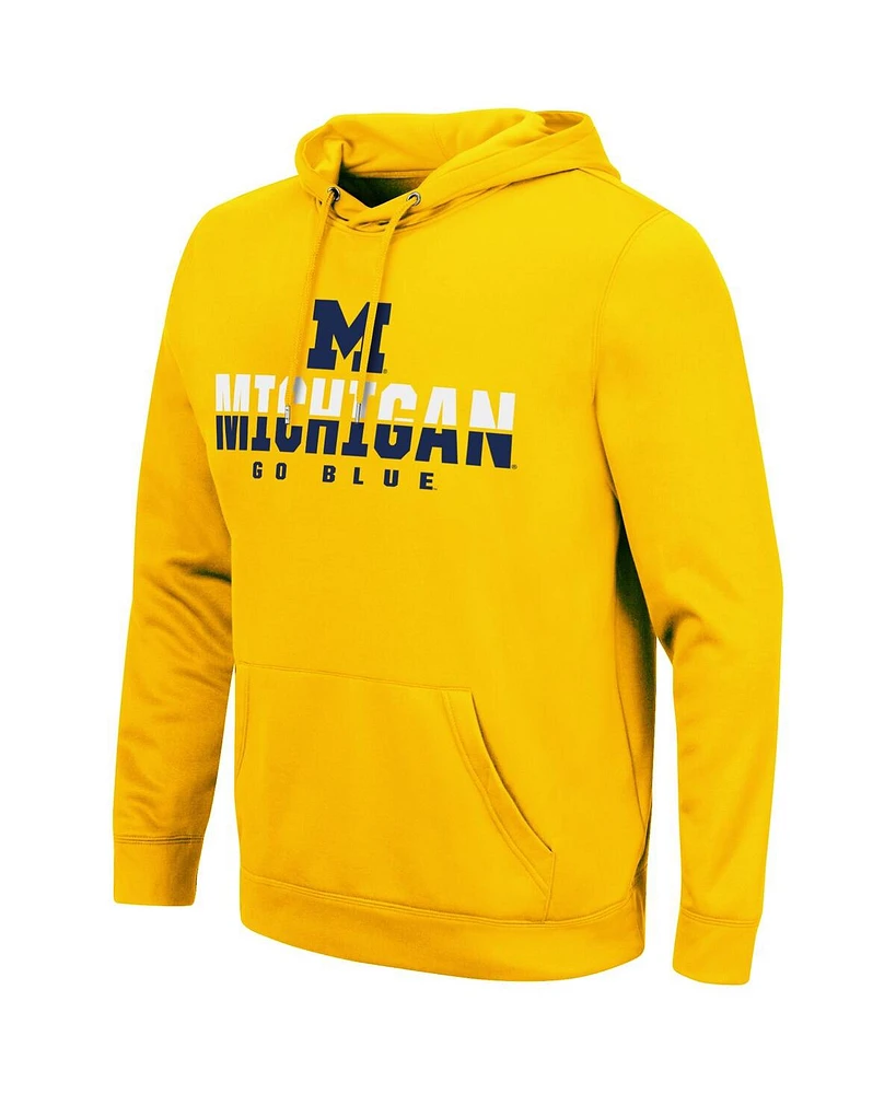 Men's Colosseum Maize Michigan Wolverines Lantern Pullover Hoodie