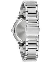 Caravelle designed by Bulova Men's Modern Stainless Steel Bracelet Watch 40mm Gift Set