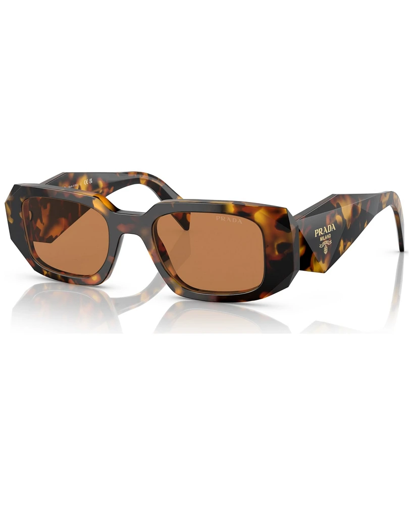 Prada Low Bridge Rectangular Women's Sunglasses, Pr 17WSF