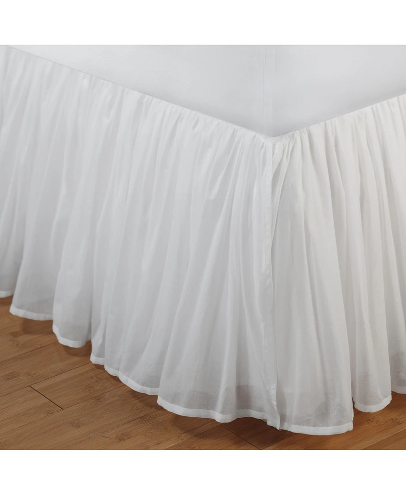 Greenland Home Fashions Cotton Voile 15" Drop Bedskirt