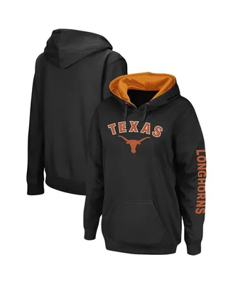 Women's Colosseum Black Texas Longhorns Loud and Proud Pullover Hoodie