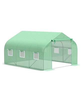 Outsunny 11.5' x 10' x 6.5' Portable Walk-In Tunnel house,