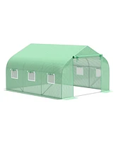Outsunny 11.5' x 10' x 6.5' Portable Walk-In Tunnel house,