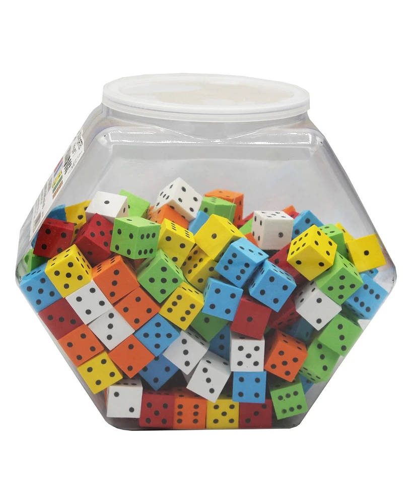 Koplow Games Foam Dice 16mm Assorted, Tub of 200