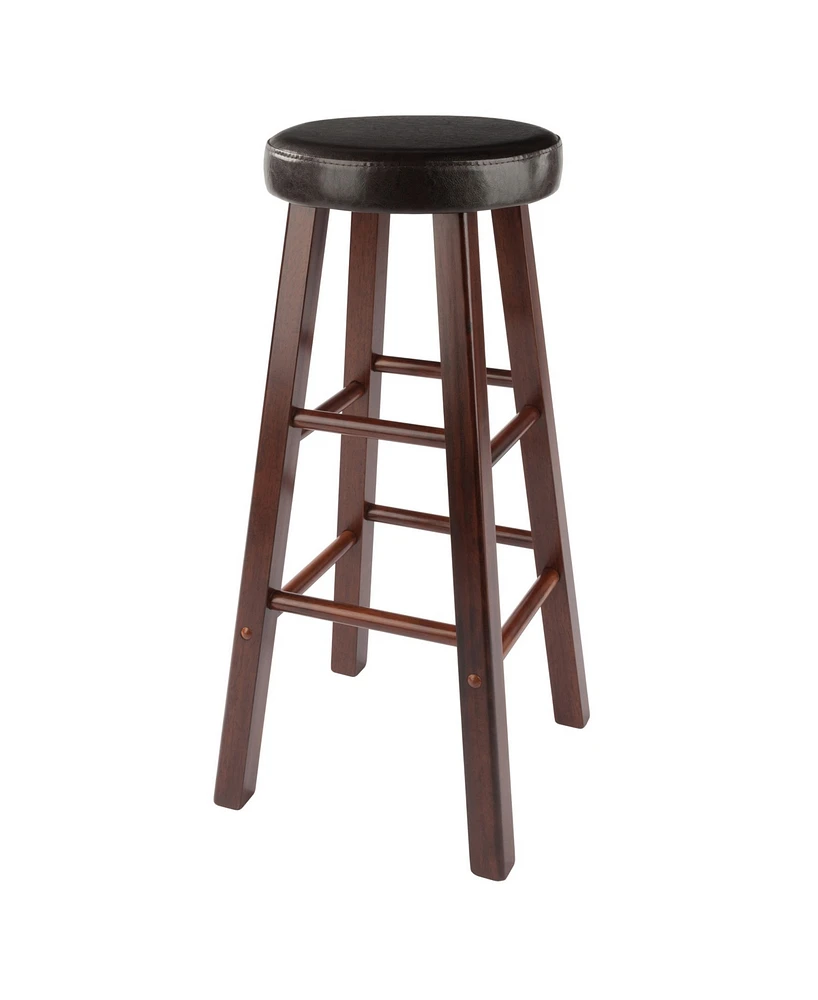 Winsome Maria 2-Piece Wood Cushion Seat Bar Stool Set