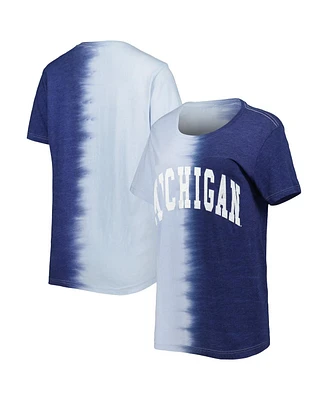 Women's Gameday Couture Navy Michigan Wolverines Find Your Groove Split-Dye T-shirt