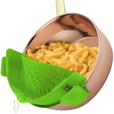 Silicone Pot Strainer - Adjustable Snap On For Most Pots & Pans