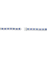 Cubic Zirconia Sterling Silver Colored and Clear Cubic Zirconia 'Bling' Bracelet
