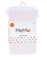 MeMoi Baby Girls 2 Pairs Solid Microfiber Tights