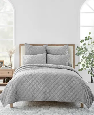 Levtex Velvet 3-Pc. Quilt Set, Full/Queen