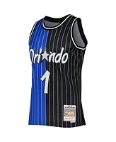 Men's Mitchell & Ness Penny Hardaway Blue, Black Orlando Magic Hardwood Classics 1994-95 Split Swingman Jersey