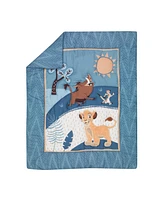 Lambs & Ivy Disney Baby Lion King Adventure Blue 3-Piece Crib Bedding Set by