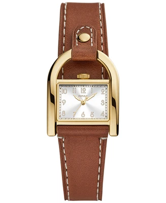 Fossil Women's Harwell Quartz Brown Leather Strap Watch, 28mm