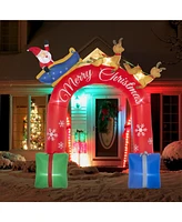 Outsunny 9ft Inflatable Christmas Arch with Built-in Led for Garden Lawn Party