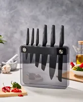 Cuisine::pro Id3 Black Samurai Sakai Knife Block Asset Set, 7 Piece