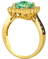 Le Vian Mint Julep Quartz (2-1/5 ct. t.w.) & Diamond (1/2 ct. t.w.) Halo Ring in 14k Gold