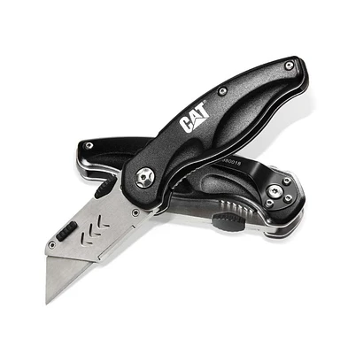 Cat Folding Utility Knife with Safety Lock and Comfort Handle