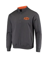 Men's Colosseum Charcoal Oklahoma State Cowboys Tortugas Logo Quarter-Zip Jacket